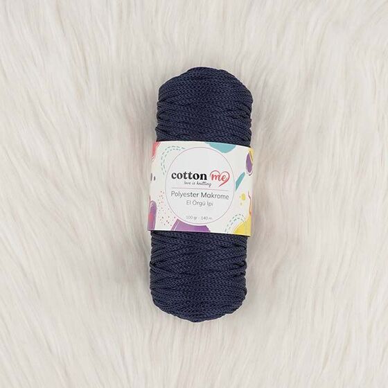 COTTON ME POLYESTER MACROME HAND KNITTING YARN 100 GR 140 M.