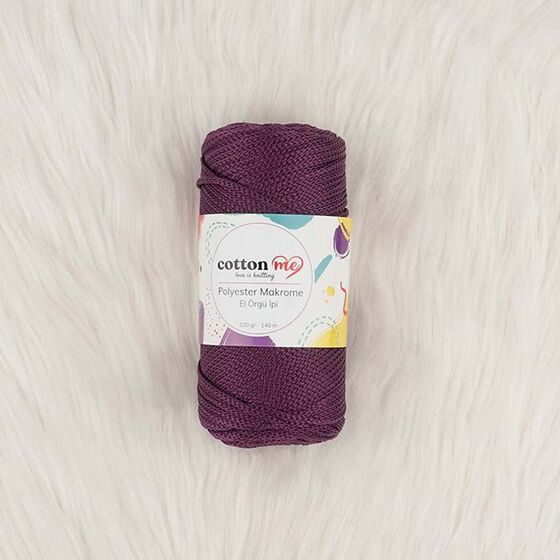 COTTON ME POLYESTER MACROME HAND KNITTING YARN 100 GR 140 M.