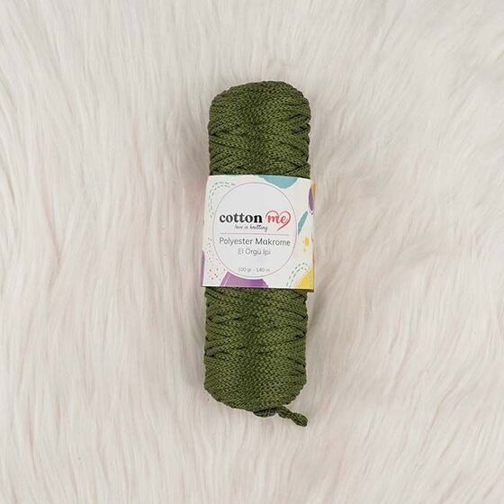 COTTON ME POLYESTER MACROME HAND KNITTING YARN 100 GR 140 M.