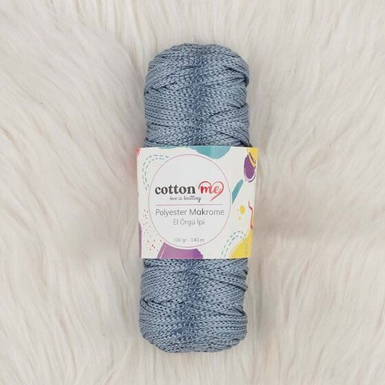 COTTON ME POLYESTER MACROME HAND KNITTING YARN 100 GR 140 M.