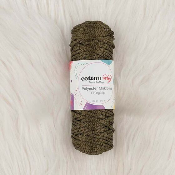 COTTON ME POLYESTER MACROME HAND KNITTING YARN 100 GR 140 M.