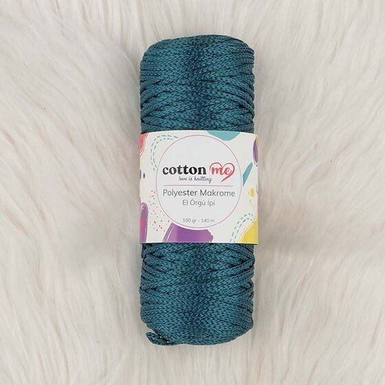 COTTON ME POLYESTER MACROME HAND KNITTING YARN 100 GR 140 M.