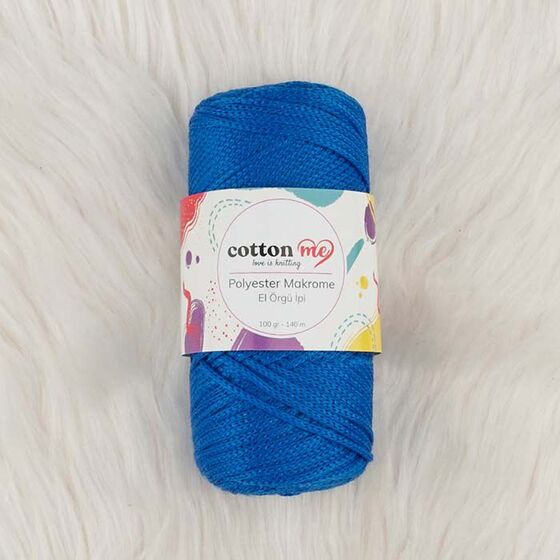 COTTON ME POLYESTER MACROME HAND KNITTING YARN 100 GR 140 M.