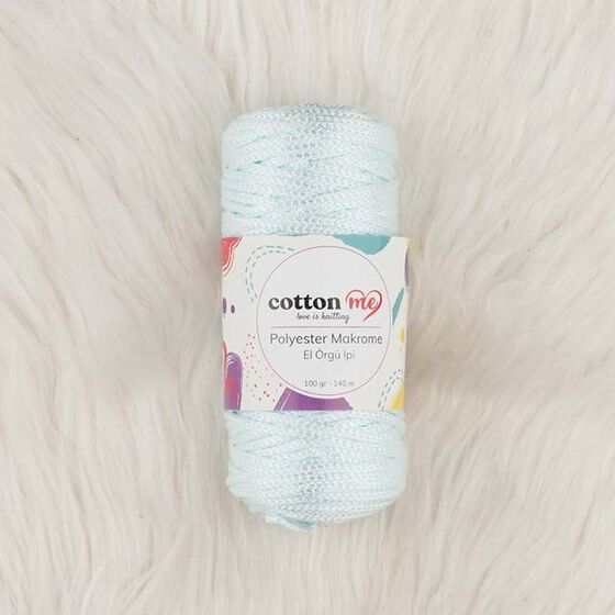 COTTON ME POLYESTER MACROME HAND KNITTING YARN 100 GR 140 M.