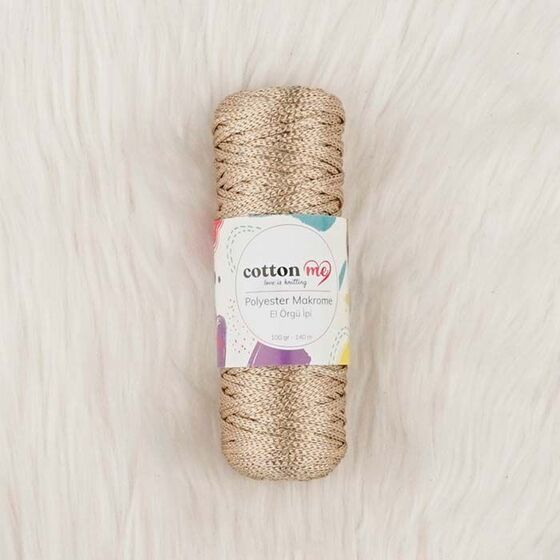 COTTON ME POLYESTER MACROME HAND KNITTING YARN 100 GR 140 M.