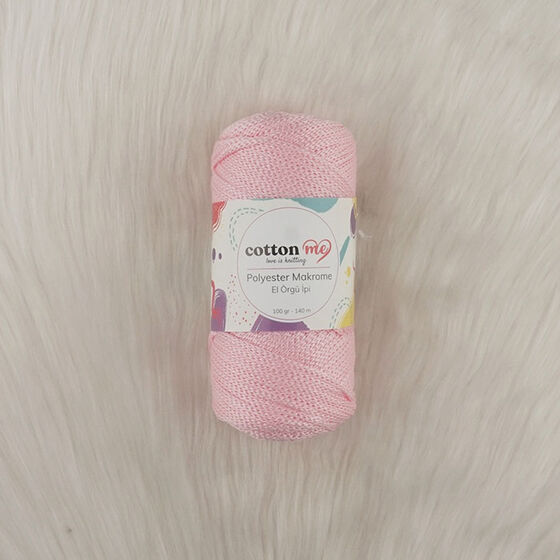 COTTON ME POLYESTER MACROME HAND KNITTING YARN 100 GR 140 M.