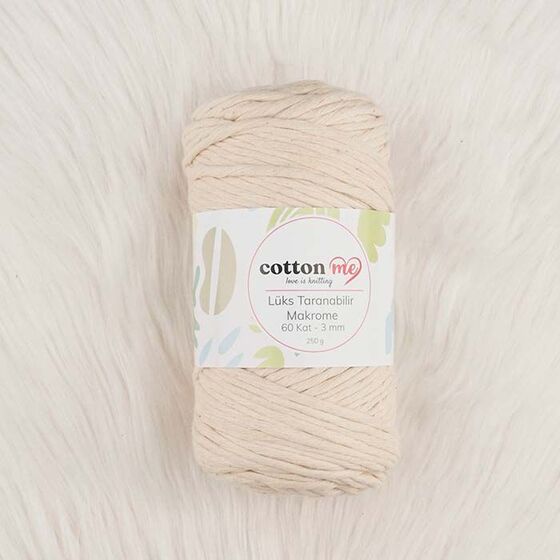 COTTON ME SCROLLABLE MACROME THREAD LUXURIOUS 60 LAYER 3 MM.250 GR.