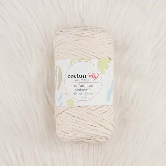 COTTON ME SCROLLABLE MACROME THREAD LUXURIOUS 60 LAYER 3 MM.250 GR.