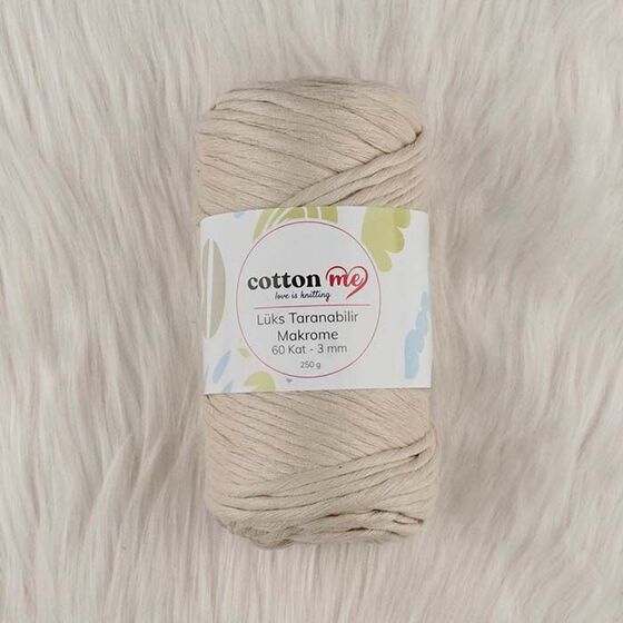 COTTON ME SCROLLABLE MACROME THREAD LUXURIOUS 60 LAYER 3 MM.250 GR.