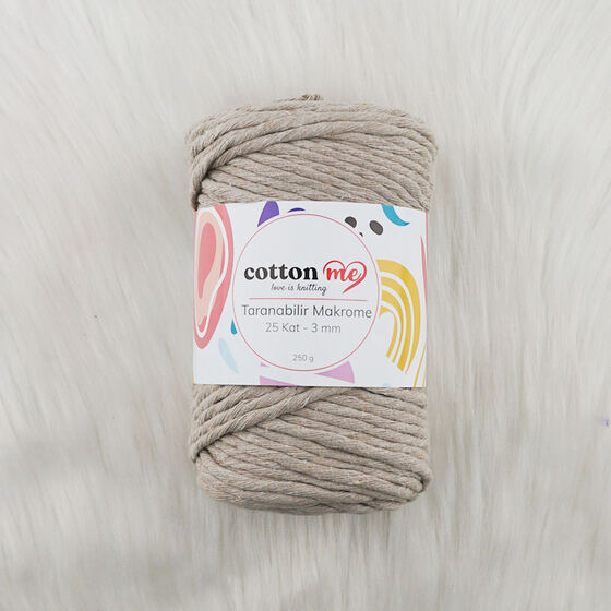 COTTON ME TARANABİLİR MAKROME İPİ 25 KAT 3 MM.250 GR.