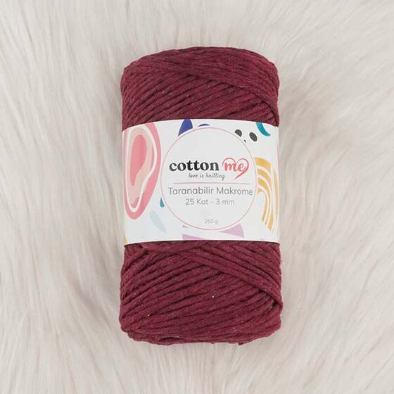 COTTON ME TARANABİLİR MAKROME İPİ 25 KAT 3 MM.250 GR.