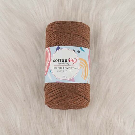 COTTON ME TARANABİLİR MAKROME İPİ 25 KAT 3 MM.250 GR.