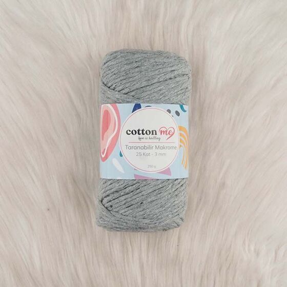 COTTON ME TARANABİLİR MAKROME İPİ 25 KAT 3 MM.250 GR.