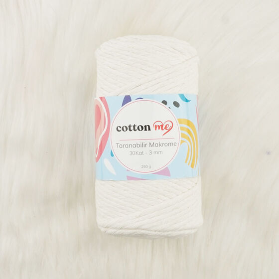 COTTON ME TARANABİLİR MAKROME İPİ 30 KAT 3 MM.250 GR.