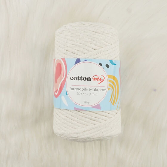 COTTON ME TARANABİLİR MAKROME İPİ 30 KAT 3 MM.250 GR.