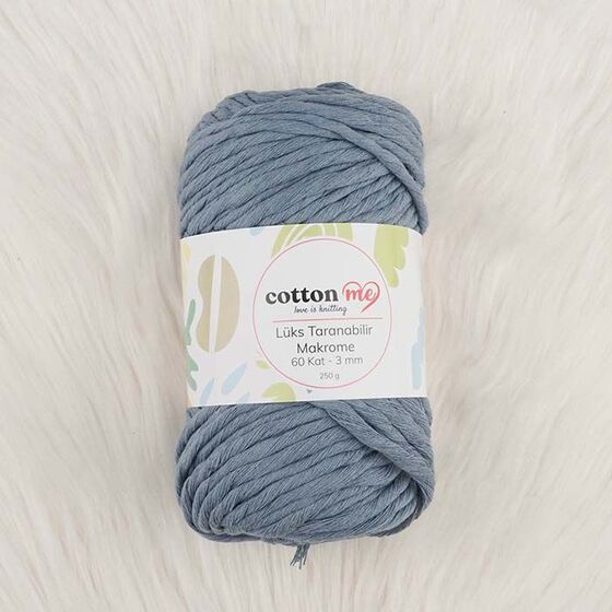 COTTON ME TARANABİLİR MAKROME İPİ LÜKS 60 KAT 3 MM.250 GR.