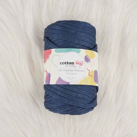 COTTON ME XXL POLYESTER MACROME HAND KNITTING YARN 500 GR.55 MT.7 MM.