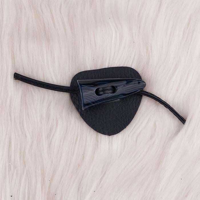 Deri Biritli Çoban Düğme Lacivert 4.5 Cm