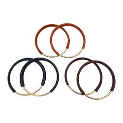 KNİTME - DERİLİ YUVARLAK METAL ÇANTA SAPI 4966