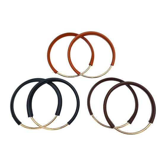 DERİLİ YUVARLAK METAL ÇANTA SAPI 4966