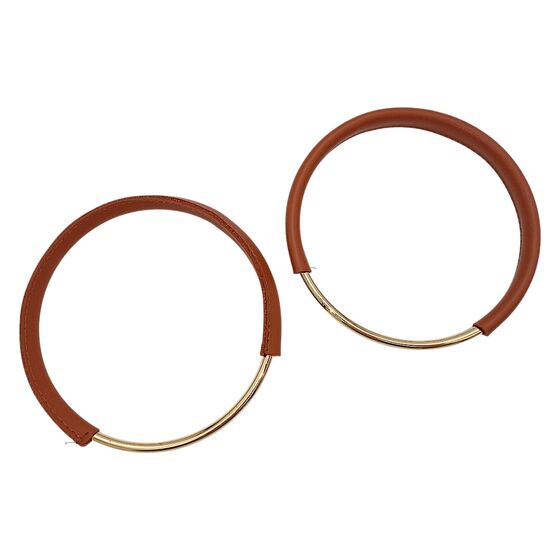 DERİLİ YUVARLAK METAL ÇANTA SAPI 4966