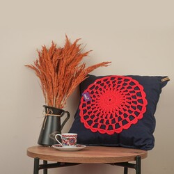 ME HANDMADE - DÜŞ KAPANI MOTİFLİ KIRLENT LACİVERT-2128