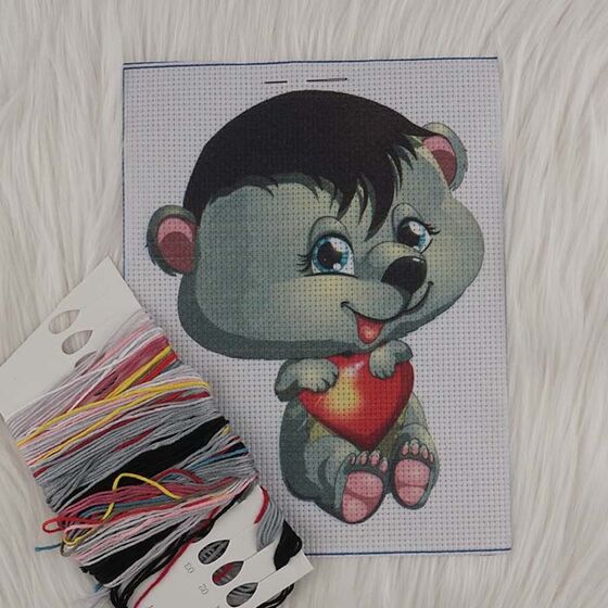 MINI TAPESTRY KIT 22 X 16.50 MM TEDDY BEAR