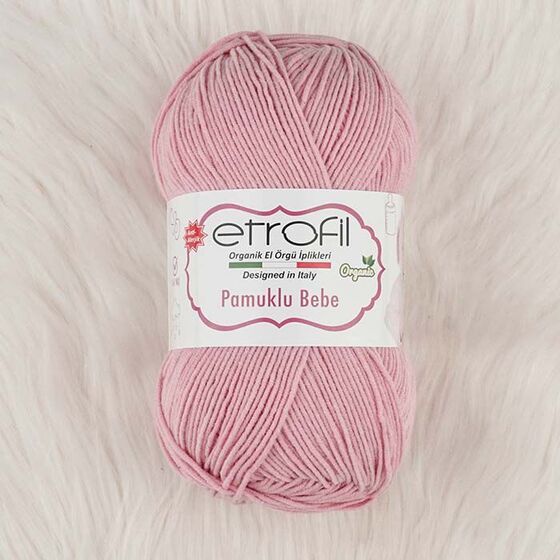 ETROFİL PAMUKLU BEBE ORGANİC ÖRGÜ İPİ 100 GR.260 MT.