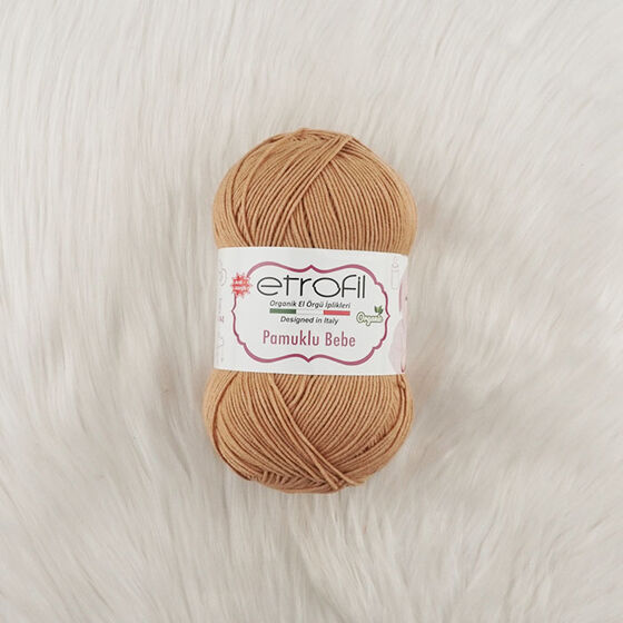ETROFİL PAMUKLU BEBE ORGANİC ÖRGÜ İPİ 100 GR.260 MT.