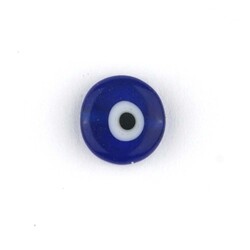 EVIL EYE BEAD PATTERNED GLASS BEAD 10 MM - Thumbnail