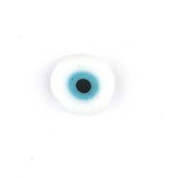 EVIL EYE BEAD PATTERNED GLASS BEAD 10 MM - Thumbnail