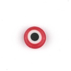 EVIL EYE BEAD PATTERNED GLASS BEAD 10 MM - Thumbnail