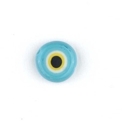 EVIL EYE BEAD PATTERNED GLASS BEAD 10 MM - Thumbnail