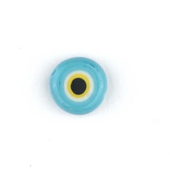 EVIL EYE BEAD PATTERNED GLASS BEAD 10 MM