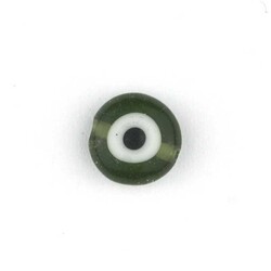 EVIL EYE BEAD PATTERNED GLASS BEAD 10 MM - Thumbnail