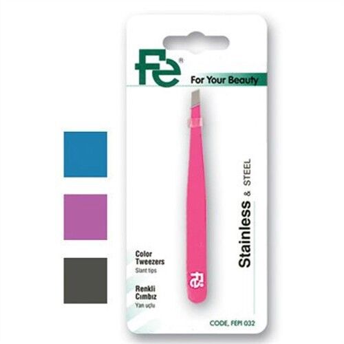 FE STAINLESS TWEEZERS WITH COLORED SIDE TIPS FEPI032