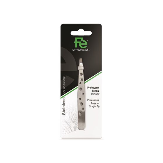 FE STAINLESS TWEEZERS PROFESSIONAL STRAIGHT TIP FEPI033-A