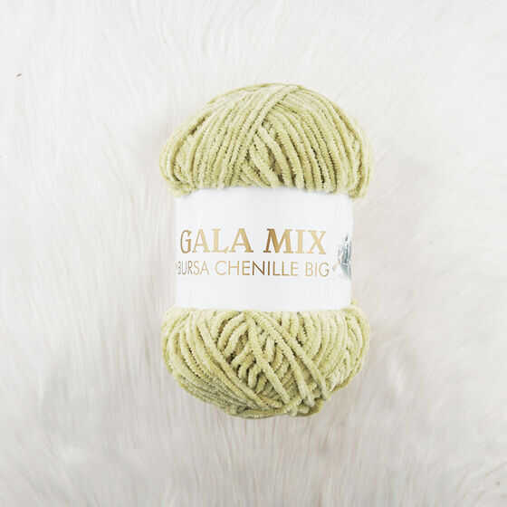 Gala Bursa Chenille Kadife İp 200 Gr. Yağ Yeşili