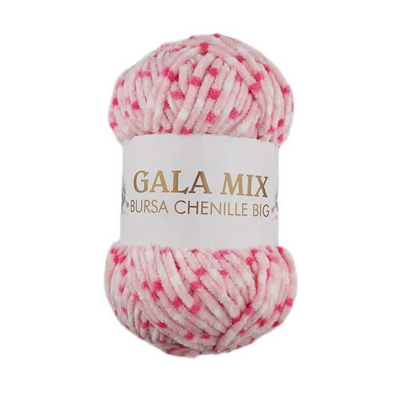 Gala Bursa Chenille Kadife İp 230 Gr. Ebruli Pembe