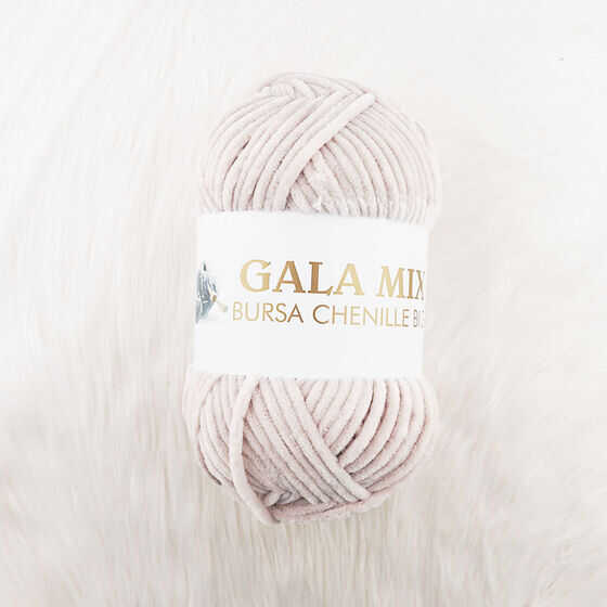 Gala Bursa Chenille Kadife İp 240 Gr. Mantar Beji