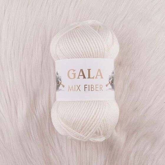 GALA MIX FIBER ACRYLIC ECRU KNITTING YARN 100 GR