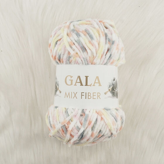 GALA MIX FIBER KADİFE SARI EBRULİ ÖRGÜ İPİ