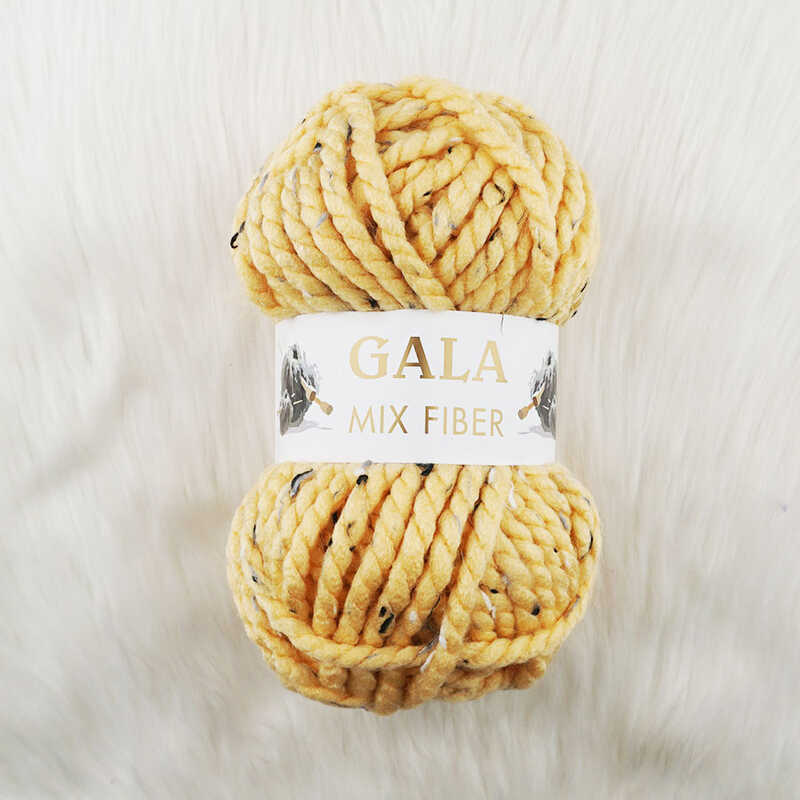 Gala Mıx Fıber Spaghetti Sarı Gırcıllı Akrilik Örgü İpi 100 Gr
