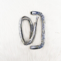 Noname - GİZLİ BUR KİTİ 22 CM. YILAN DERİSİ MAVİ