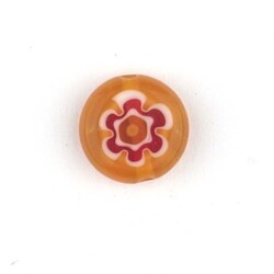 GLASS BEAD FLORAL PATTERN 12 MM - Thumbnail