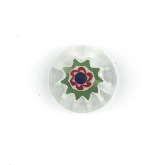 GLASS BEAD FLORAL PATTERN 12 MM