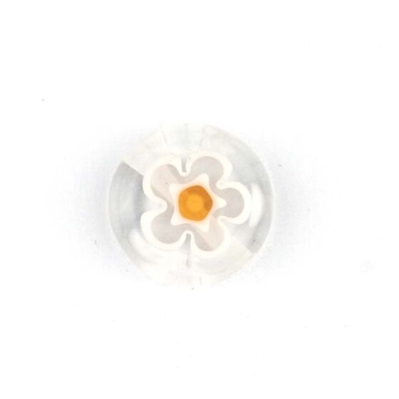 GLASS BEAD FLORAL PATTERN 12 MM