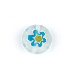 GLASS BEAD FLORAL PATTERN 12 MM - Thumbnail