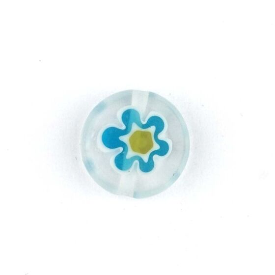 GLASS BEAD FLORAL PATTERN 12 MM