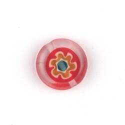 GLASS BEAD FLORAL PATTERN 12 MM - Thumbnail